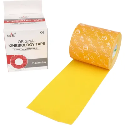 Produktbild von Nasara Kinesiology Tape 7,5cm x 5m : gelb Farbe: gelb