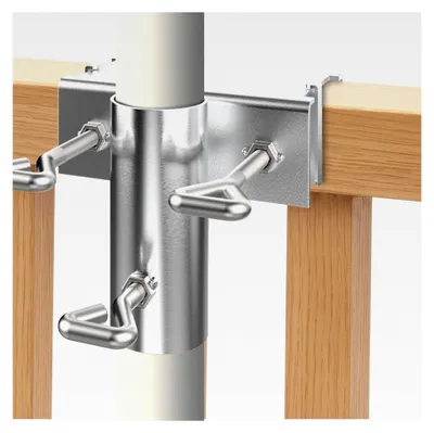 Produktbild von Tischklammer für Sonnenschirme, Metallhalterung für Garten, Terrasse und Balkon