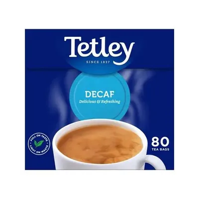 Produktbild von Tetley Tea Decaf - Schwarzer entkoffeinierter Tee 80 Beutel