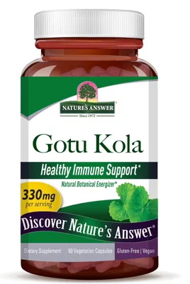 Obrázok produktu pre Nature's Answer Gotu Kola, extrakt, 330 mg, 60 kapsúl
