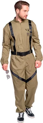 Produktbild von Soldat Pilot Fallschirmspringer Jet Flieger Karneval Herren Kostüm 58