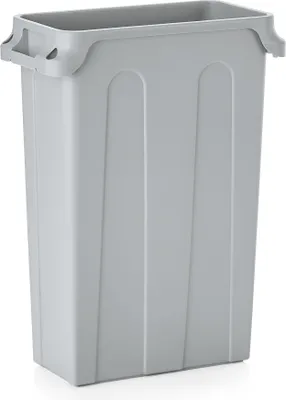 Produktbild von MUVELL Mülleimer - 75 Liter - 3,4 kg Abfalleimer | Mülltonne, graue Abfalltonne, Plastik Mülleimer Küche, Abfalltonne für Gastronomie, Müllbehälter, XXL Mülleimer 56,5 x 27,9 x 76 cm
