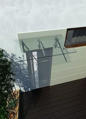 Immagine prodotto di Glaszentrum Hagen - 250x90 cm Schizzo di vetro trasparente - Trasparente incl. Maniglia in acciaio