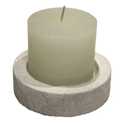 Produktbild von House of Rustic Outdoorkerze Rustik Betonkerzenständer Ø 10 x 9 cm, weiß