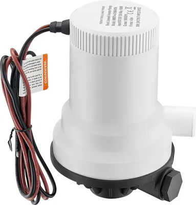 Produktbild von SucceBuy Livewell-Pumpe für Boot, 12 V, 1600 GPH, Belüfter mit 2 Einlässen