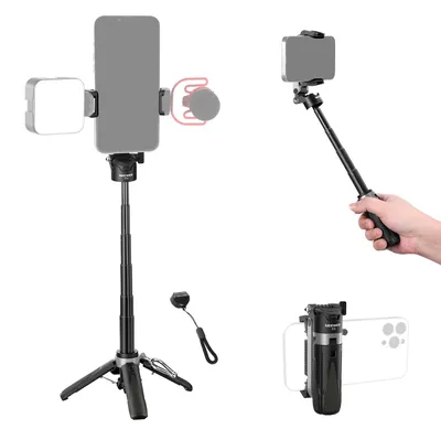 Produktbild von NEEWER Selfie Stick mit abnehmbarem Bluetooth Fernauslöser, leichtes, faltbares