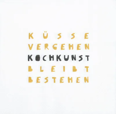 Produktbild von Räder Serviette 33x33cm, Küsse vergehen