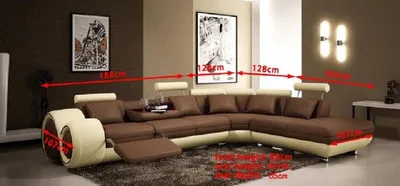 Produktbild von Wohnlandschaft Ecksofa L Form Polster Couch Leder
