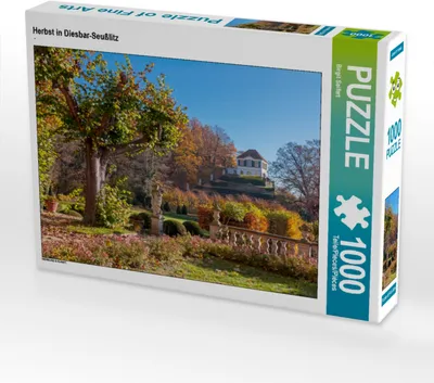 Produktbild von CALVENDO Puzzle Herbst in Diesbar-Seußlitz | 1000 Teile Lege-Größe 64x48cm Foto-Puzzle für glückliche Stunden
