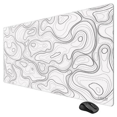 Productafbeelding van Topografische Gaming-muismat - 120 x 60 cm - Antislip Rubberen Basis
