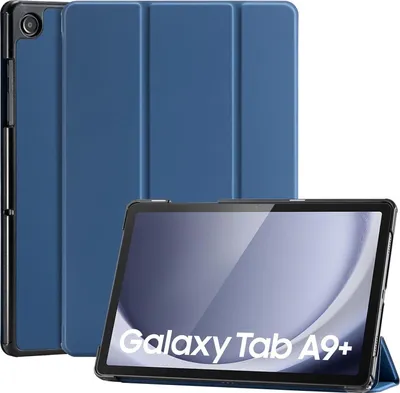 Produktbild von Samsung Galaxy Tab A9 Plus 2023 Hülle 11 Zoll Dunkelblau Kunstleder Auto Schlaf/Wach