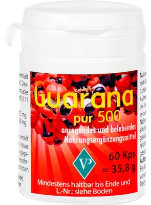 Image de Guarana pur 500 gélules, 60 gélules