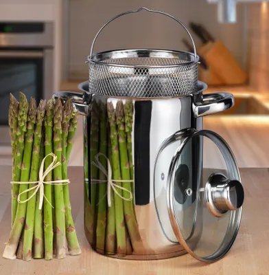 Produktbild von HI Spargeltopf 4 L Silber