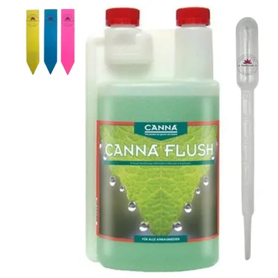 Produktbild von Canna Flush 1 Liter inkl. Dosierpipette und 3 Pflanzenschilder