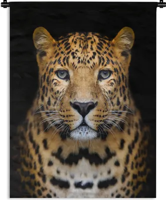 Produktbild von MuchoWow® Wandteppich Wandbehang Panther - Tiere - Schwarz 150x200 cm Tapisserie Dekoration Wandtuch - Wandaufhängung - Moderner