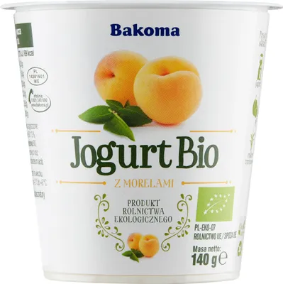 Obrázek produktu pro Jogurt Ekologiczny Morelowy Bak 140 g
