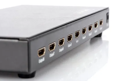 Productafbeelding van DIGITUS HDMI videosplitter, 8-voudig, met metalen behuizing