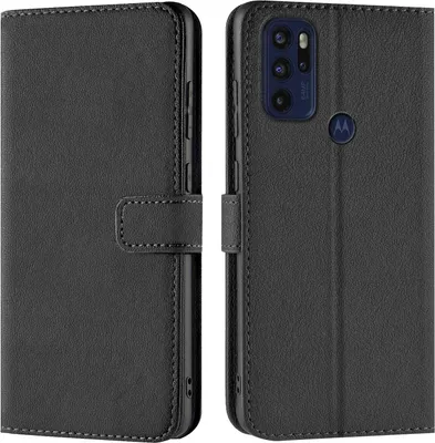 Produktbild von Conie Klapp Tasche für Motorola Moto G60s Kartenfach Rundumschutz Hülle in Schwarz
