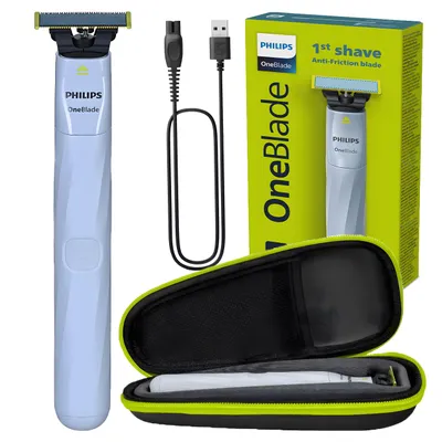 Produktbild von Philips OneBlade First Shave QP1324/20 – Rasierer – Wet & Dry – mit Reiseetui