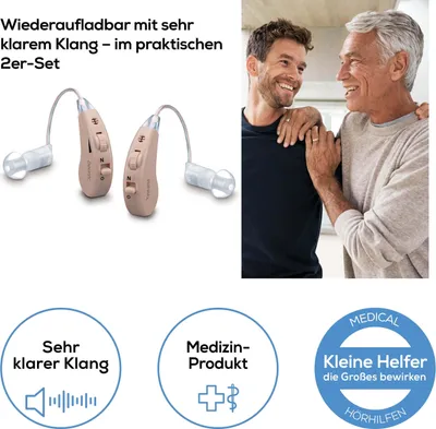 Produktbild von Beurer HA 55 Hörgeräuschverstärker im 2er Set mit ergonomischer Passform für bes