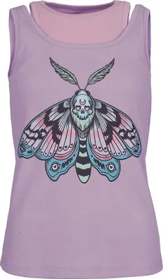Produktbild von Full Volume by EMP Damen fliederfarbenes Top mit Print L