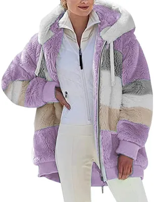 Produktbild von Livonmone Fleecejacke Hoodie Damen Kapuzenpullover Teddy-Fleece Warm Herbst Wint
