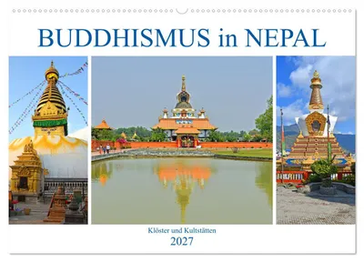Zdjęcie produktu dla BUDDYZM w NEPALU (kalendarz ścienny na rok 2027, format DIN A2, poziomy), kalendarz miesięczny CALVENDO