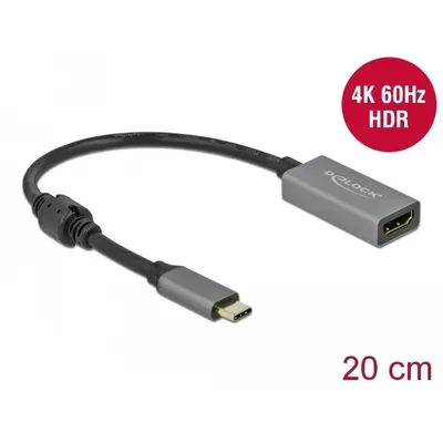Produktbild von Delock Aktiver USB Type-C  zu HDMI Adapter (DP Alt Mode) 4K 60 Hz (HDR)