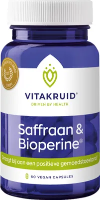 Productafbeelding van Vitakruid Kurkuma (28 mg, Affron®) & Bioperine (60 vegetarische capsules)