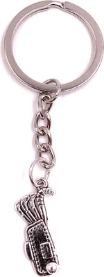 Immagine prodotto di Onwomania portachiavi sport borsa da golf argento metallo ciondolo fascino