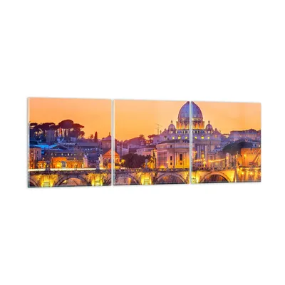 Produktbild von Bilder auf glas - Rom Italien Basilika Geschichte - 150x50cm - Glasbilder - Wandbilder - Kunstdruck - zum Aufhängen bereit - Wanddekoration aus Glas - Glas Bilder - Wandbild auf Glas - GCA150x50-2704