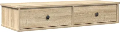 Produktbild von Wandregal mit Schubladen Sonoma-Eiche 100x37,5x19 cm