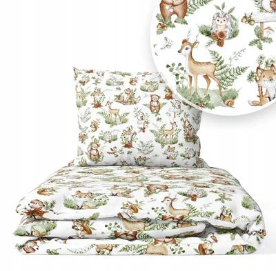 Produktbild von Kinderbettwäsche 100x135 Baumwolle Baby Bettwäsche Set 100x135 + 40x60 Kissenbezug Jungen & Mädchen Kleinkind Bettbezug