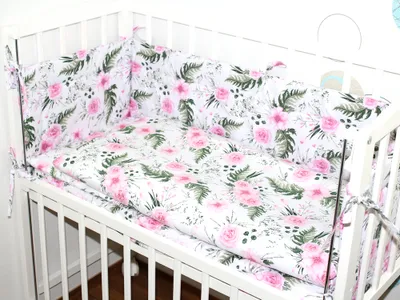 Produktbild von Baby Bettwäsche für Beistellbett 40x90cm Set mit Nestchen Spannbettlaken 6 teilig - D05