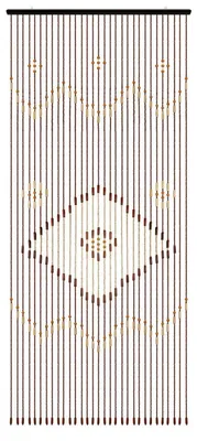 Obrázok produktu pre Záves na dvere, retro štýl, sieťka proti hmyzu, záves z drevených korálok, 208x90 cm