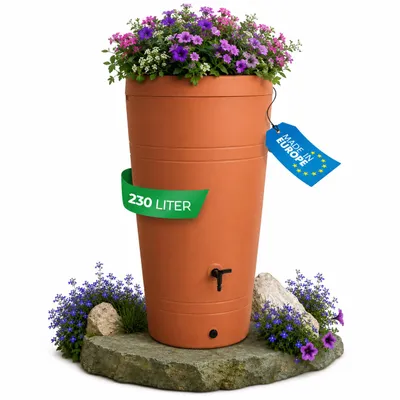 Produktbild von YourCasa Regentonne 230 Liter [Decore Design] - Nachhaltige Bewässerung im Garten Terracotta, KI-generiertes Bild