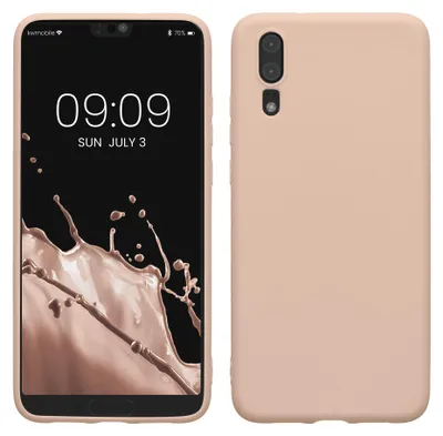 Produktbild von kwmobile Handyhülle für Huawei P20 Hülle - TPU Case - Kabelloses Laden - Schutzhülle Cover in Coconut Swirl