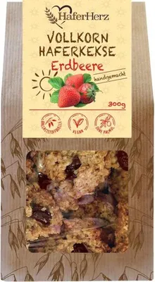 Produktbild von HaferHerz Vollkorn Haferkekse Erdbeere 300g
