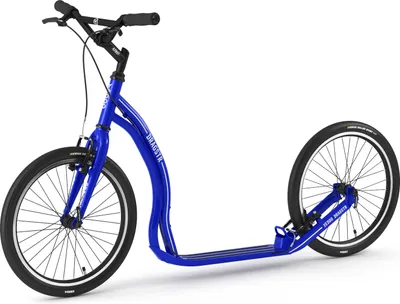 Produktbild von Yedoo Dragstr Sport Alloy Roller Scooter Tretroller - für Erwachsene und Teenager, bis 150 kg, mit Luftreifen 20/20 und verstellbarem Lenker Blau