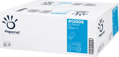 Produktbild von Papernet Papierhandtuch 412009 2lg. Z 22x24cm ws 20x200 Bl./Pack.