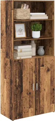 Immagine prodotto di vidaXL Credenza alta in legno di recupero 80 x 42,5 x 185 cm in materiale derivato dal legno
