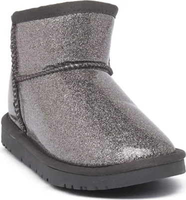 Produktbild von Grünland Warme Kinder Winter Halbstiefel in Silber mit schwarzen Akzenten