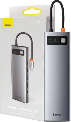 Produktbild von Baseus 11W1 Multifunktionaler Hub Usbc-3Xusb/Usbc Pd 100W/Aux/Vga/2Xhdmi/Rj45