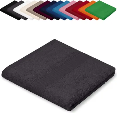 Produktbild von Saunatuch XXL 100x200 cm Saunalaken Strandtuch Saunahandtuch 100% Baumwolle Badelaken, Farbe: Grau