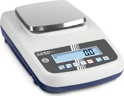 Produktbild von KERN & SOHN Präzisionswaage, 6 kg, Weiß, Edelstahl, 155 mm, 145 mm, 3,2 kg