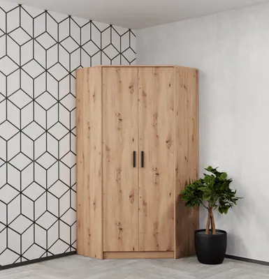 Produktbild von Marmex Grant G8 Artisan- Eckkleiderschrank mit Soft-Close-Funktion, 91x195x91cm