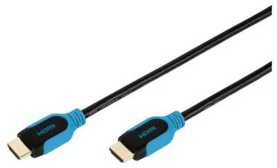 Obrázok produktu pre ViVanco™42956, 2,5 m, Typ HDMI (štandard), Typ HDMI (štandard), 4096 x 2160 px, 3D kompatibilita, Čierna, Modrá