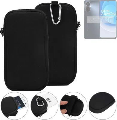 Produktbild von K-S-Trade Neopren-Hülle Handyhülle kompatibel mit Tecno Camon 19 Pro 5G Schutzhülle Neoprenhülle Sleeve Schutz-Hülle Gürtel Tasche Case Holster