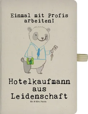 Produktbild von Mr. & Mrs. Panda Kladde Hotelkaufmann Leidenschaft - Transparent - Geschenk, Reisetagebuch, Lustig, Ausbildung, notizbuch, Adressbuch, Skizzenbuch, Witzig, Hotelier