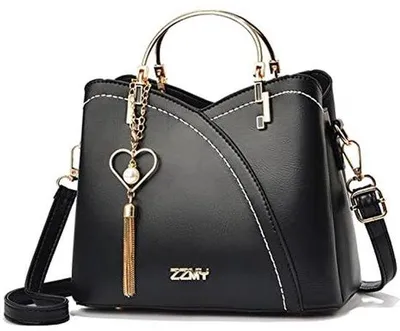 Produktbild von Famanu Handtasche mit Fransen – Schultertasche und Handtasche aus Kunstleder
